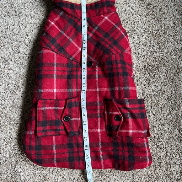 Fab Dog Sherpa Fleece Plaid Jacket Pet - Picture 2 of 4